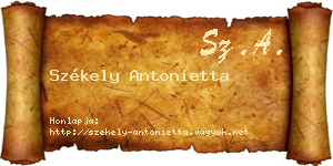 Székely Antonietta névjegykártya